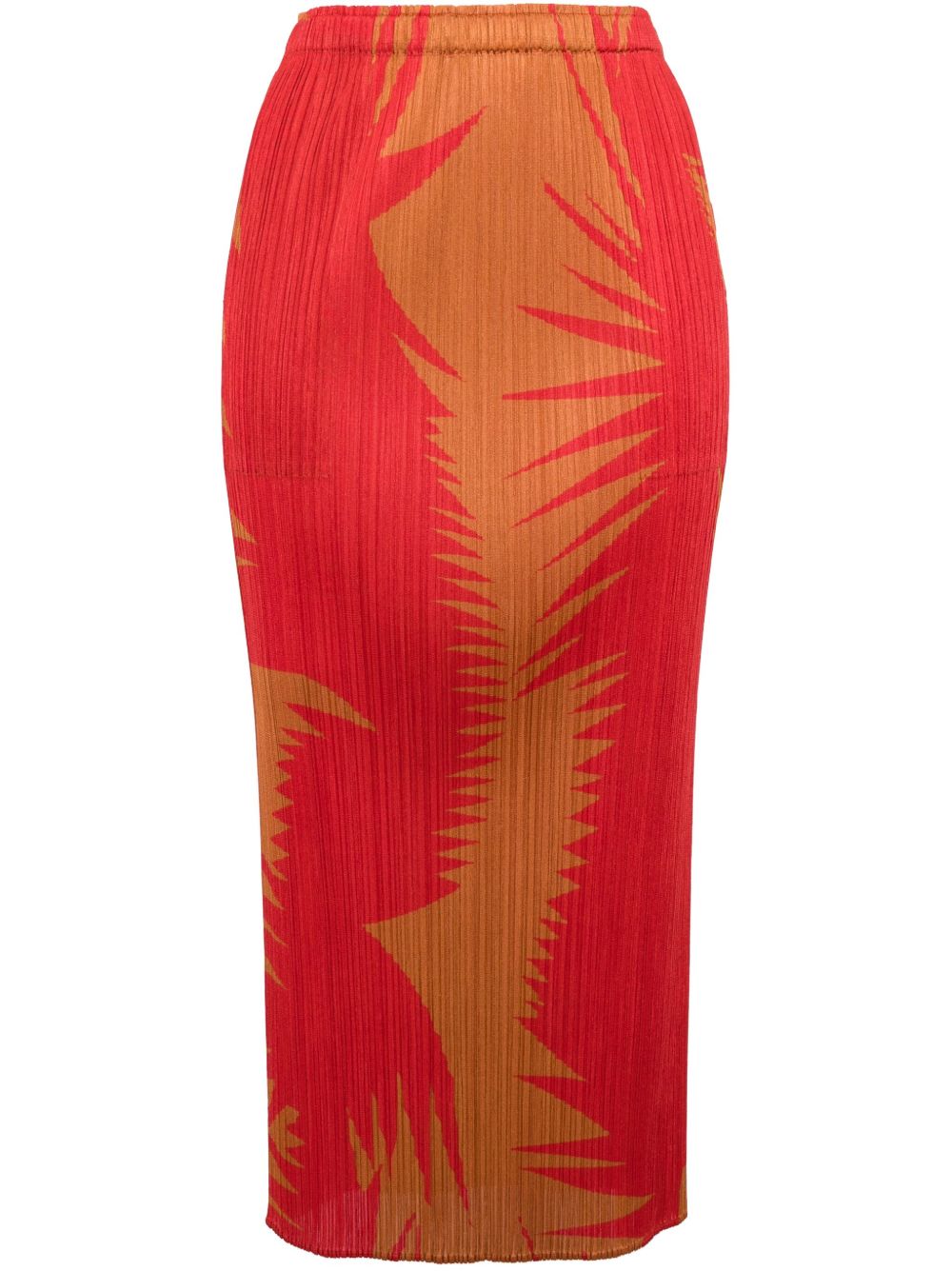 Pleats Please Issey Miyake Plissé 中长半身裙 - 红色