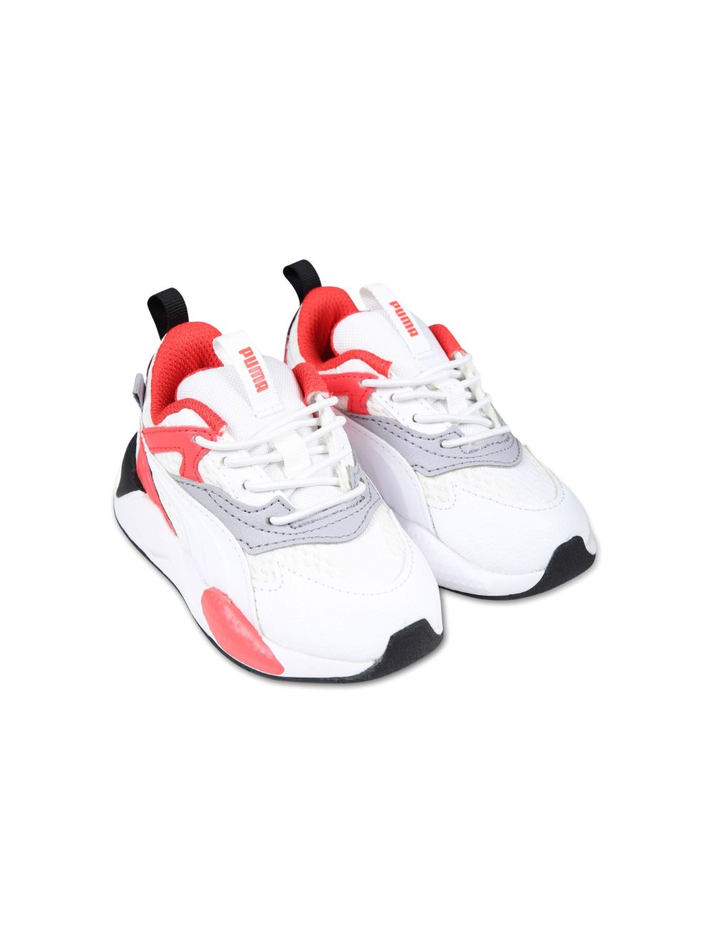 Puma Kids 标贴低帮运动鞋 - 白色