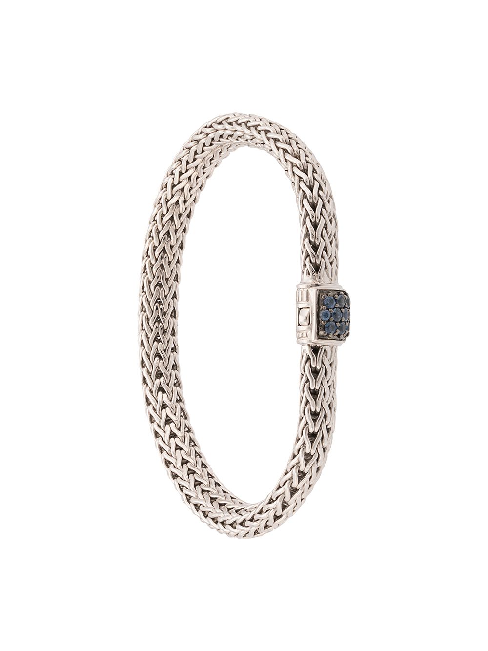 John Hardy Classic Chain 6.5毫米密镶蓝宝石手链 - 银色