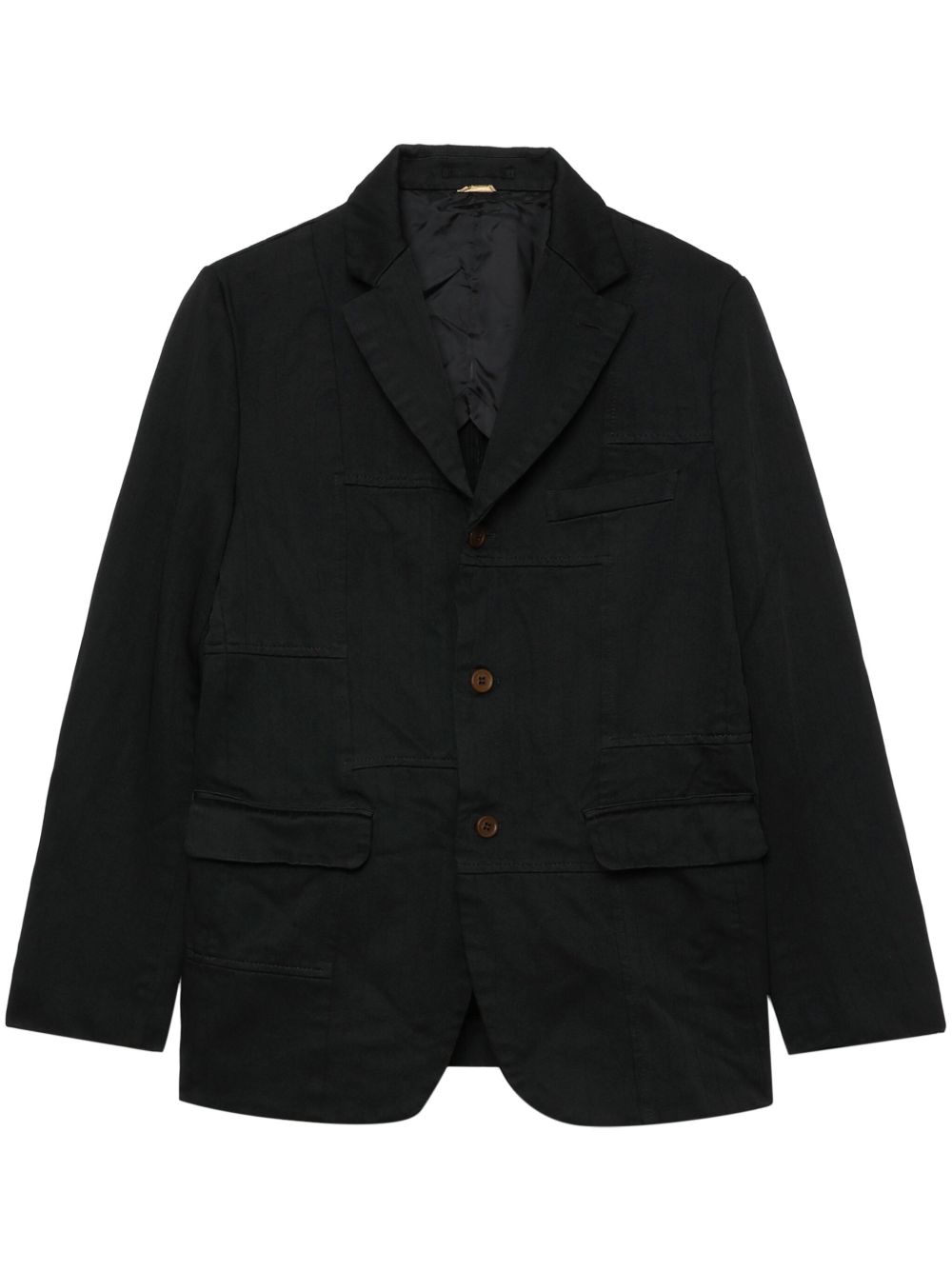 Comme des Garçons Homme Deux 单排扣西装夹克 - 黑色