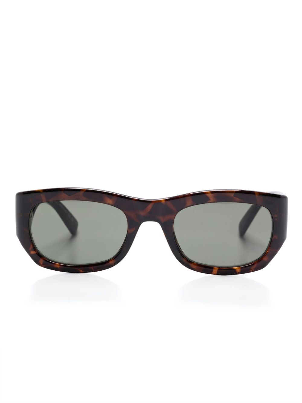 Saint Laurent Eyewear 玳瑁纹效果太阳眼镜 - 褐色