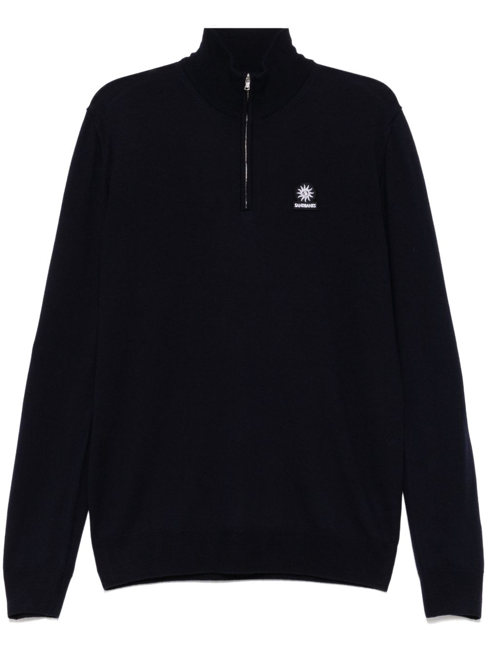 SANDBANKS zip-up merino wool sweater - 蓝色