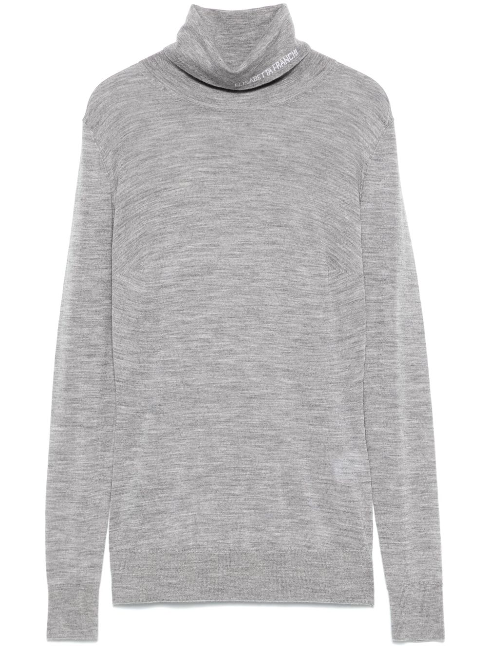 Elisabetta Franchi logo提花毛衣 - 灰色