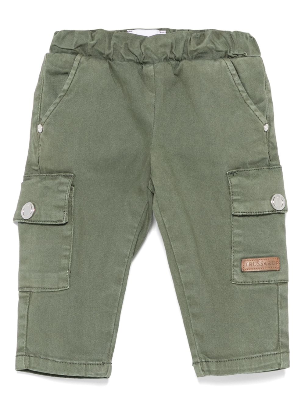TRUSSARDI JUNIOR 斜纹布长裤 - 绿色