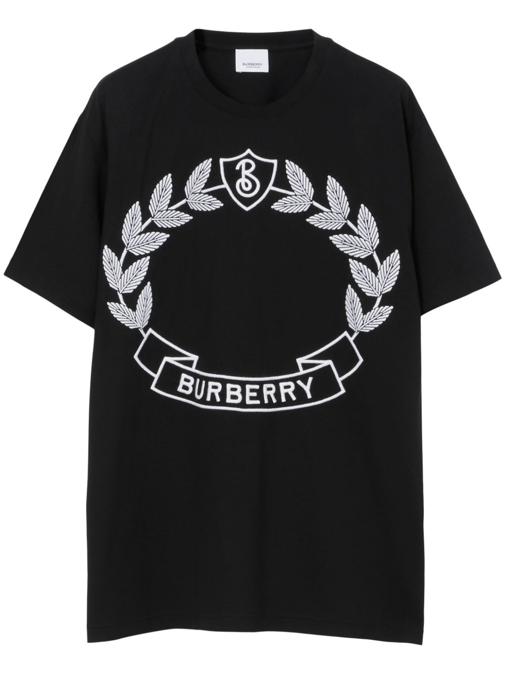 Burberry Oak Leaf logo印花T恤 - 黑色