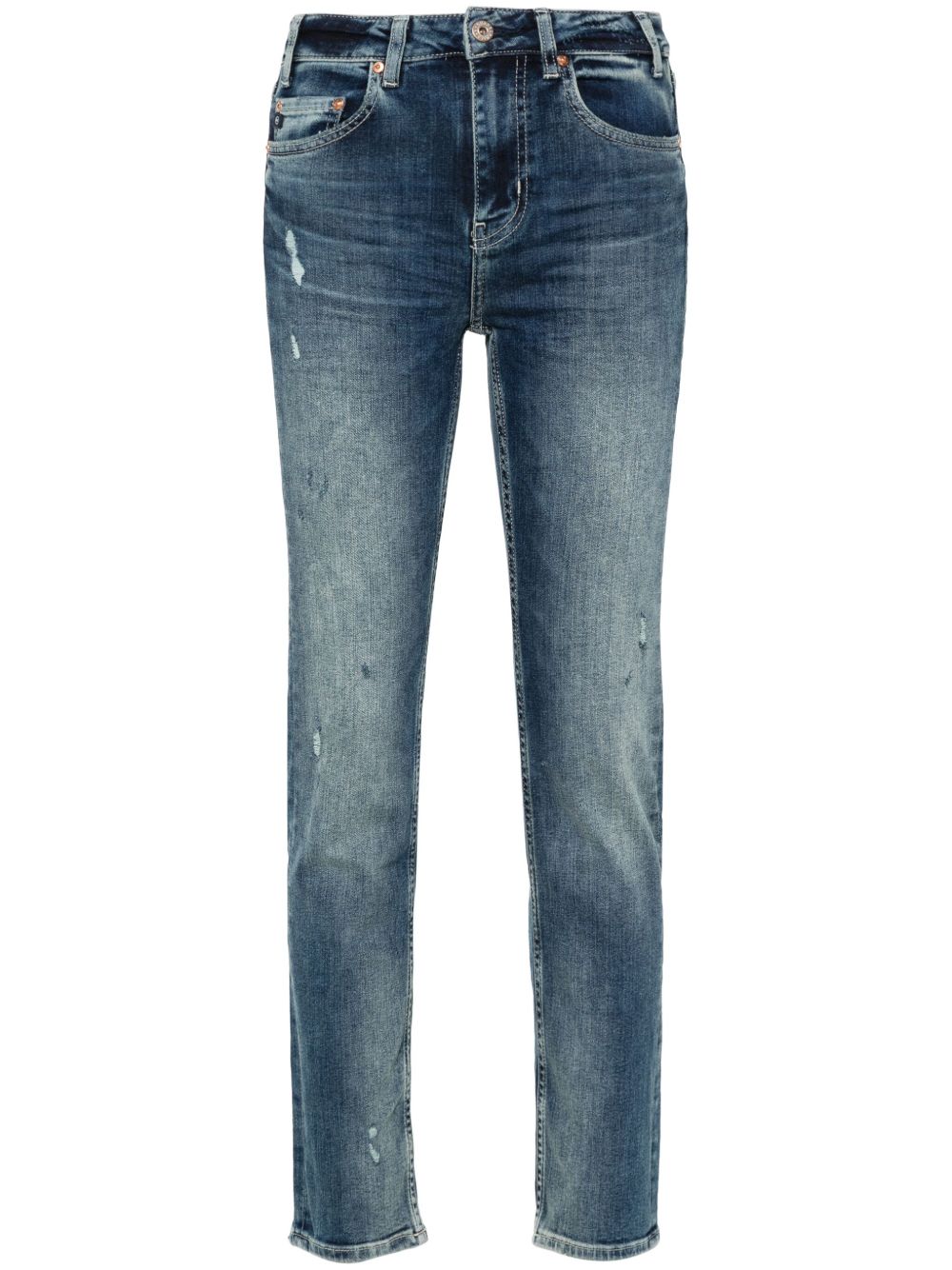 AG Jeans 中腰紧身牛仔裤 - 蓝色