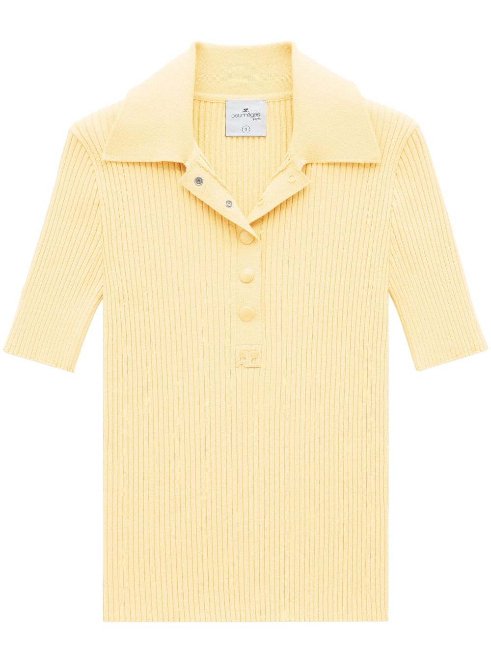 Courrèges Iconic polo衫 - 黄色