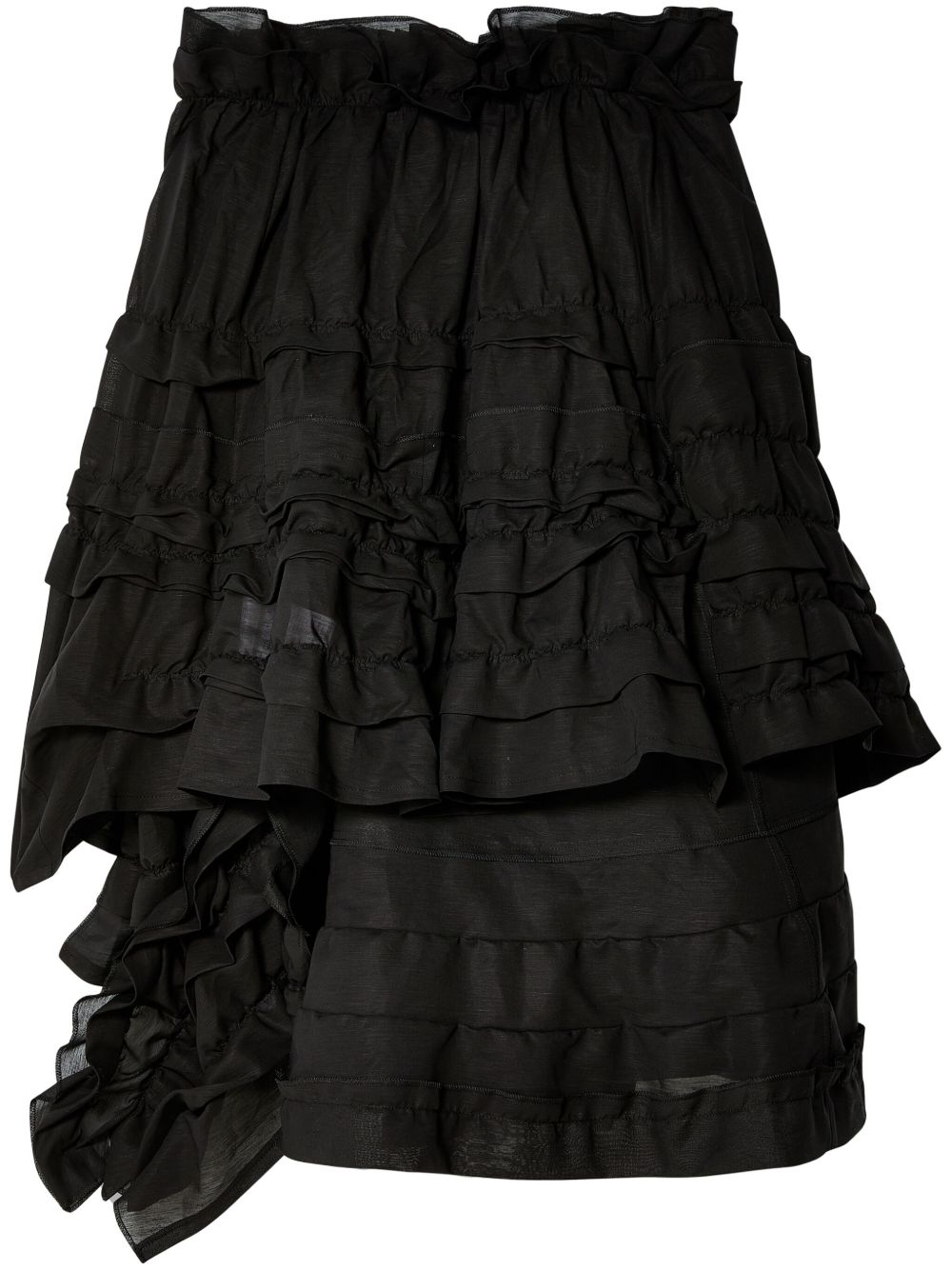 Comme des Garçons TAO 垂坠感不对称半身裙 - 黑色