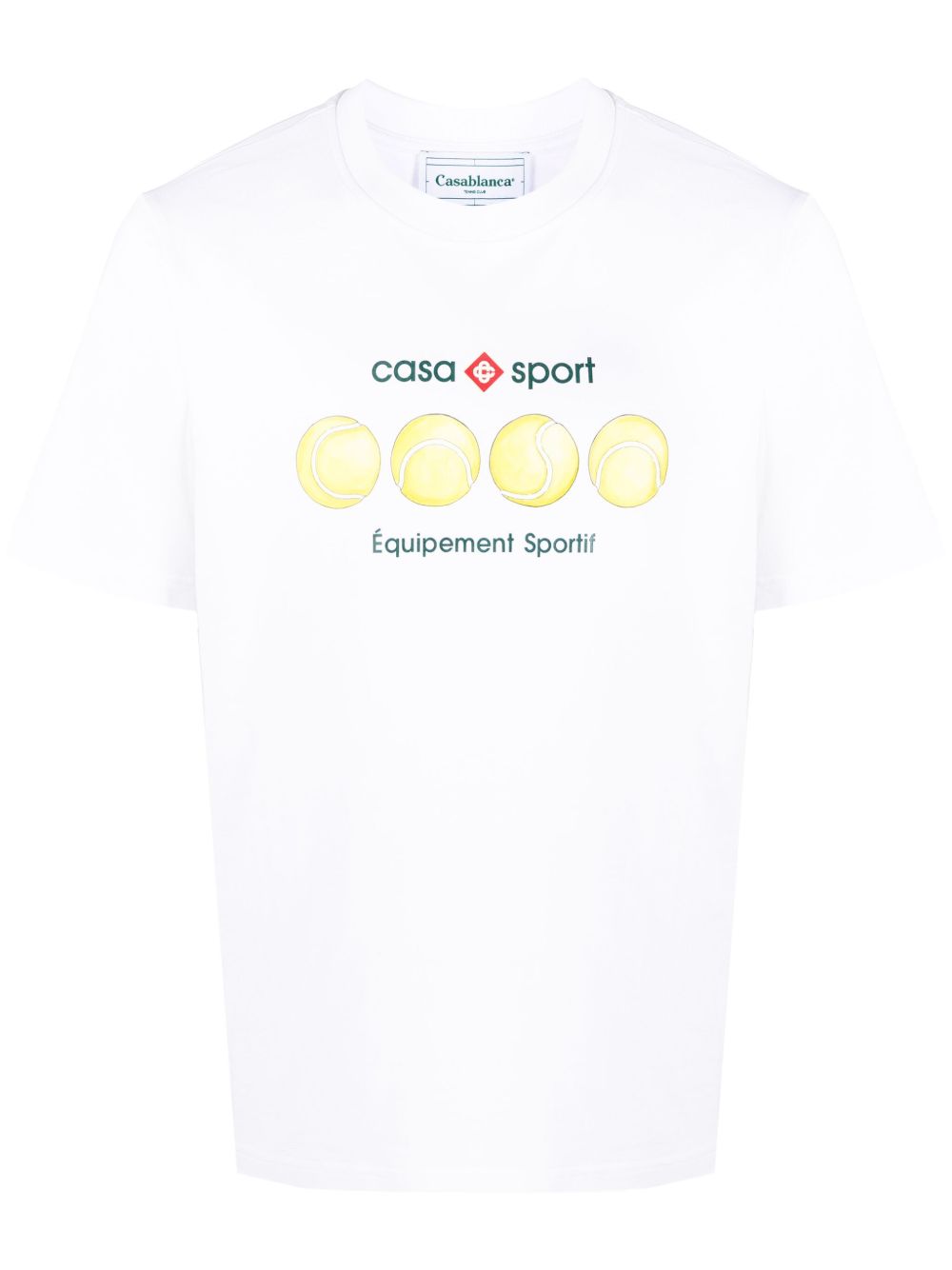 Casablanca Tennis Ball T恤 - 白色