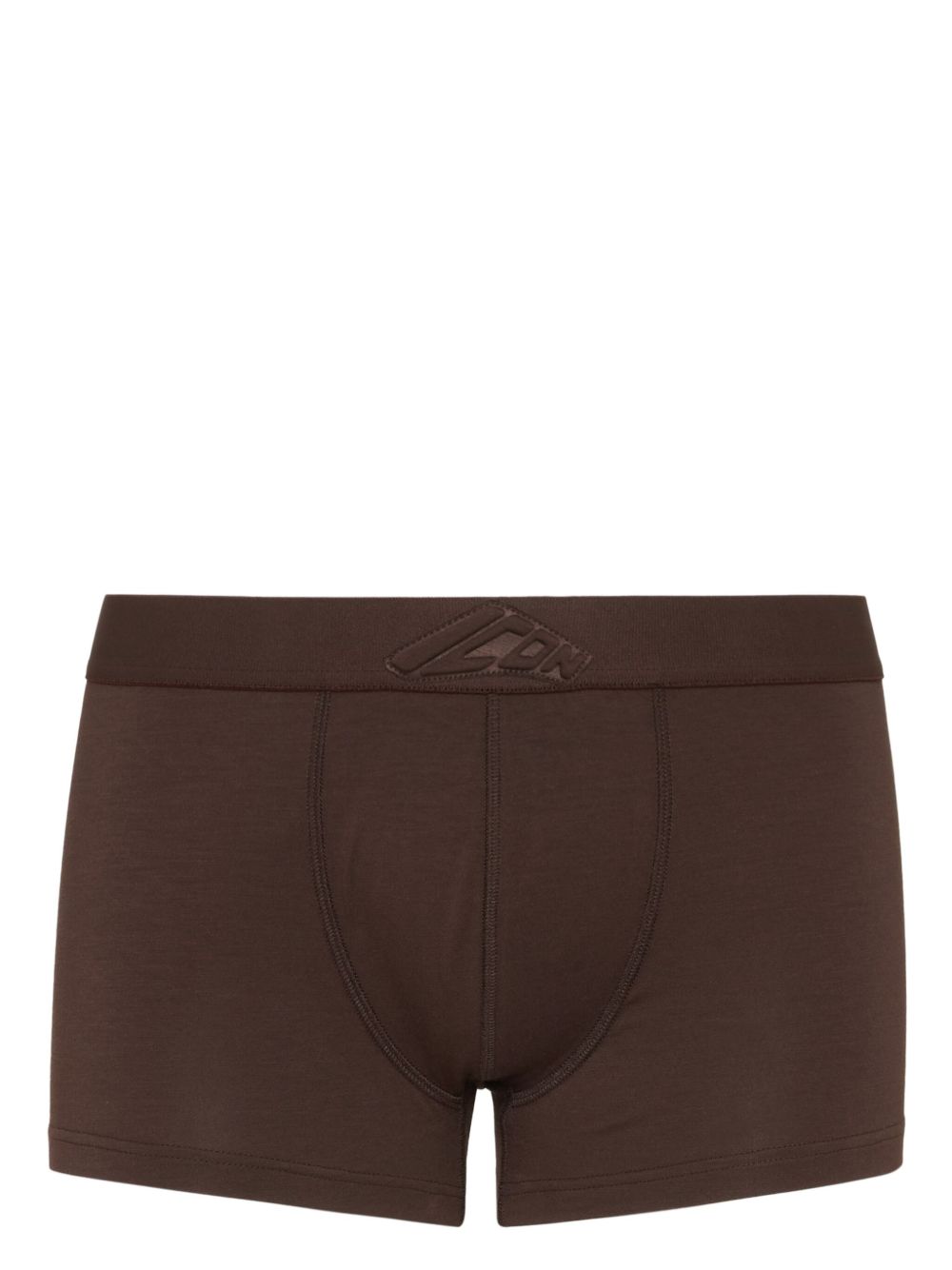 DSQUARED2 Icon 标贴四角裤 - 褐色
