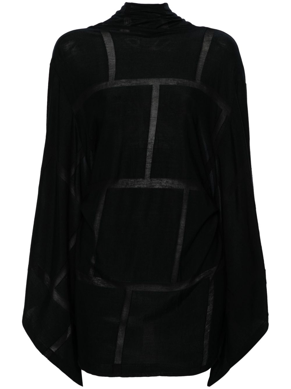 Yohji Yamamoto 垂坠感开襟外套 - 黑色