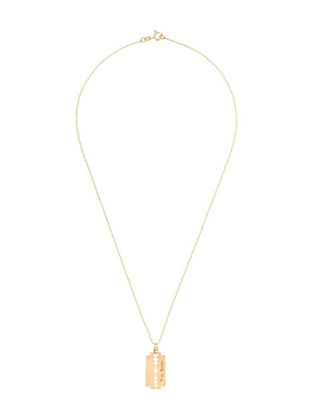 True Rocks razor pendant necklace - 金属色
