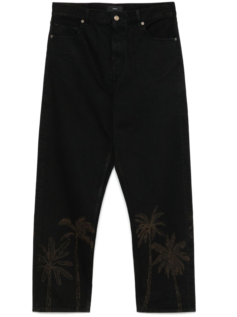 Alanui Jungle Toile De Jouy 牛仔裤 - 黑色