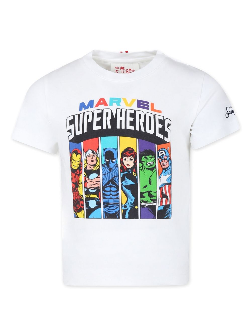 MC2 Saint Barth Kids x Marvel Superheroes 棉T恤 - 白色