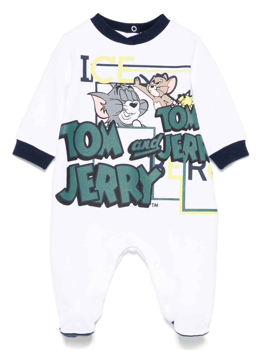 Iceberg Kids Tom & Jerry 连体衣套装 - 白色