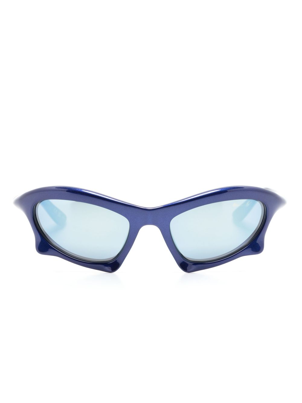 Balenciaga Eyewear 超大镜框太阳眼镜 - 蓝色