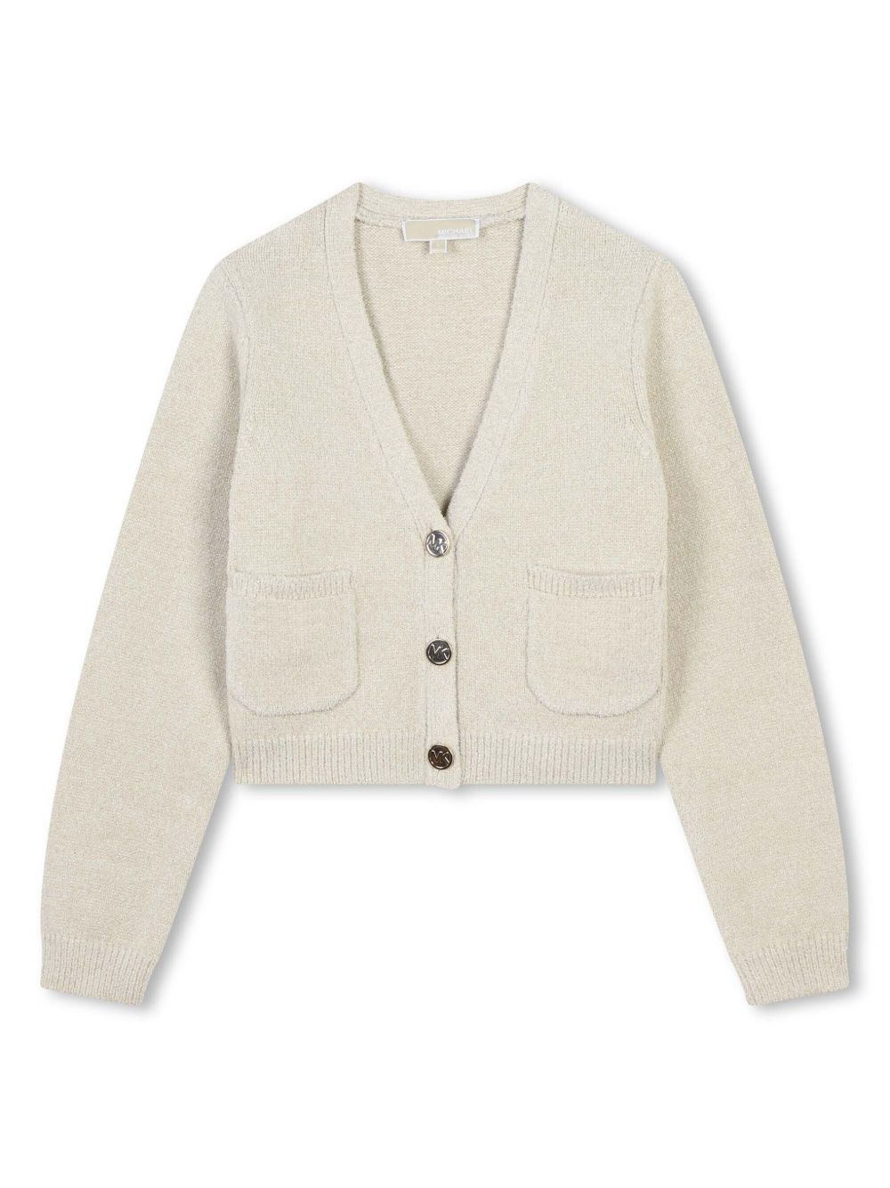 Michael Kors Kids logo纽扣开衫 - 白色