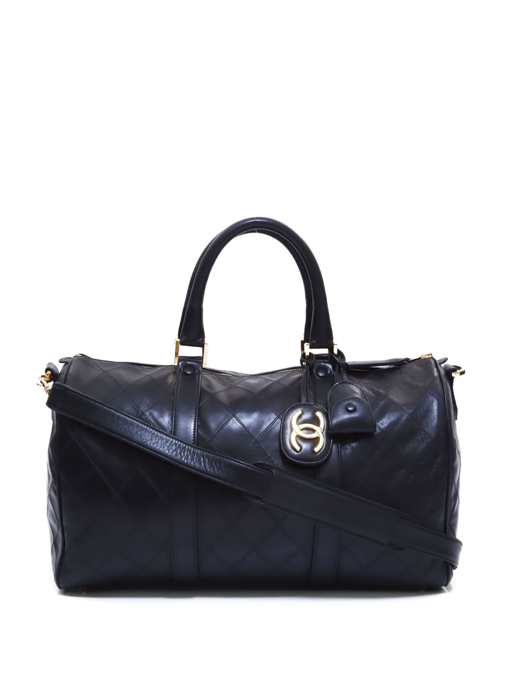 CHANEL Pre-Owned Bicolore 手提包（2001年典藏款） - 黑色