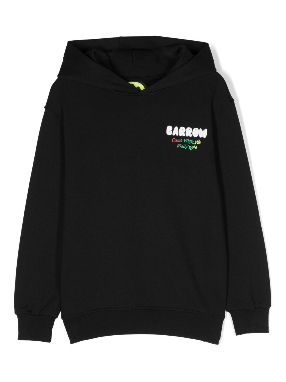 Barrow kids logo印花棉连帽衫 - 黑色