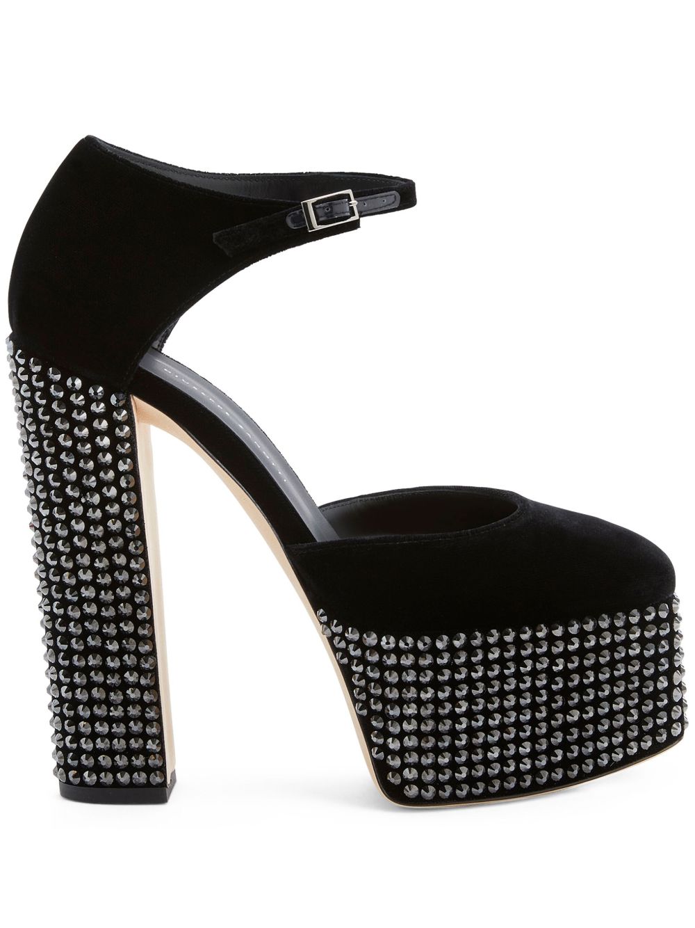 Giuseppe Zanotti Bebe 晶饰高跟鞋 - 黑色