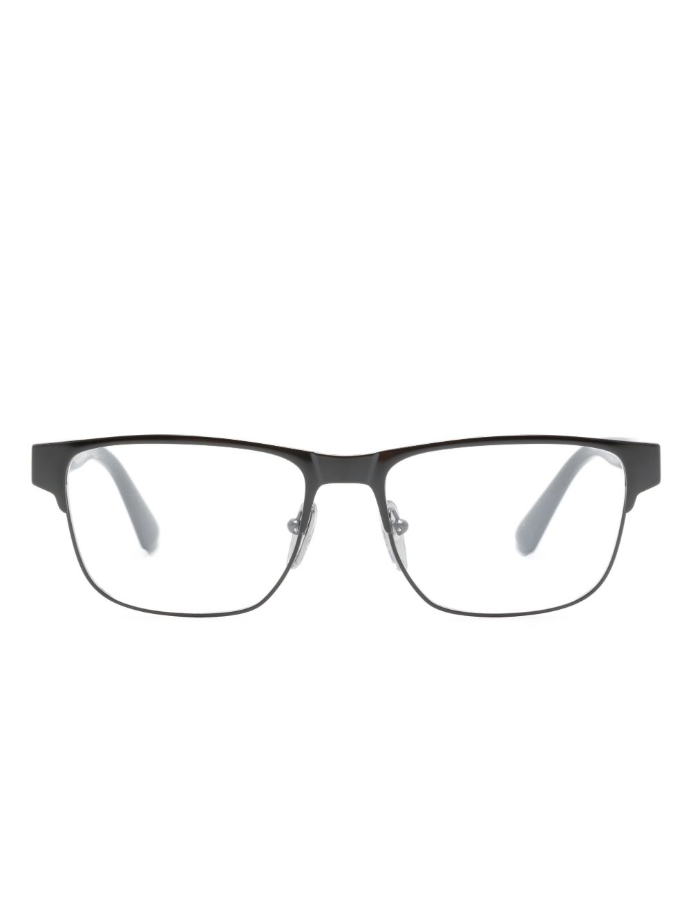 Prada Eyewear 长方形镜框眼镜 - 黑色