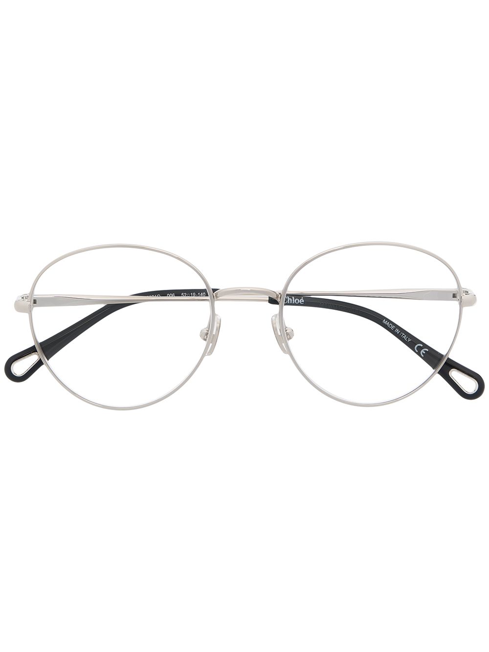 Chloé Eyewear 圆框眼镜 - 银色