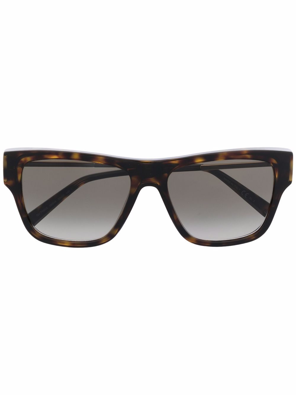 Givenchy Eyewear 玳瑁纹方框太阳眼镜 - 褐色