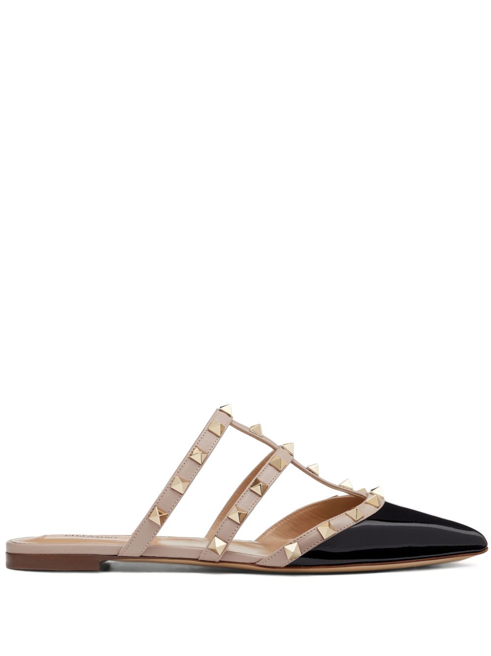 Valentino Garavani 华伦天奴 Rockstud漆皮拖鞋 - 黑色