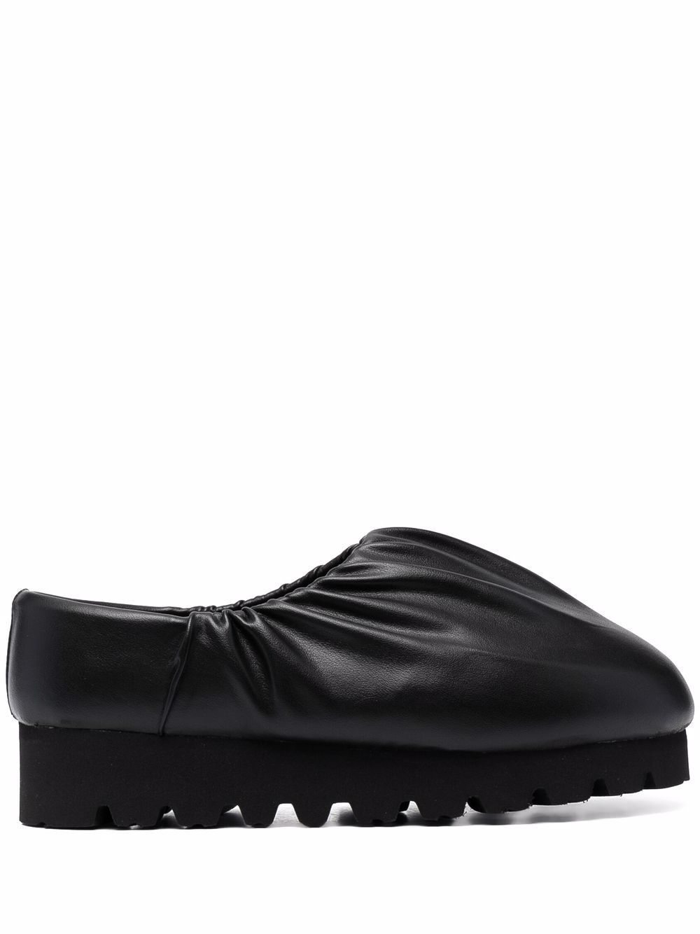 YUME YUME Camp Shoe 褶饰穆勒鞋 - 黑色