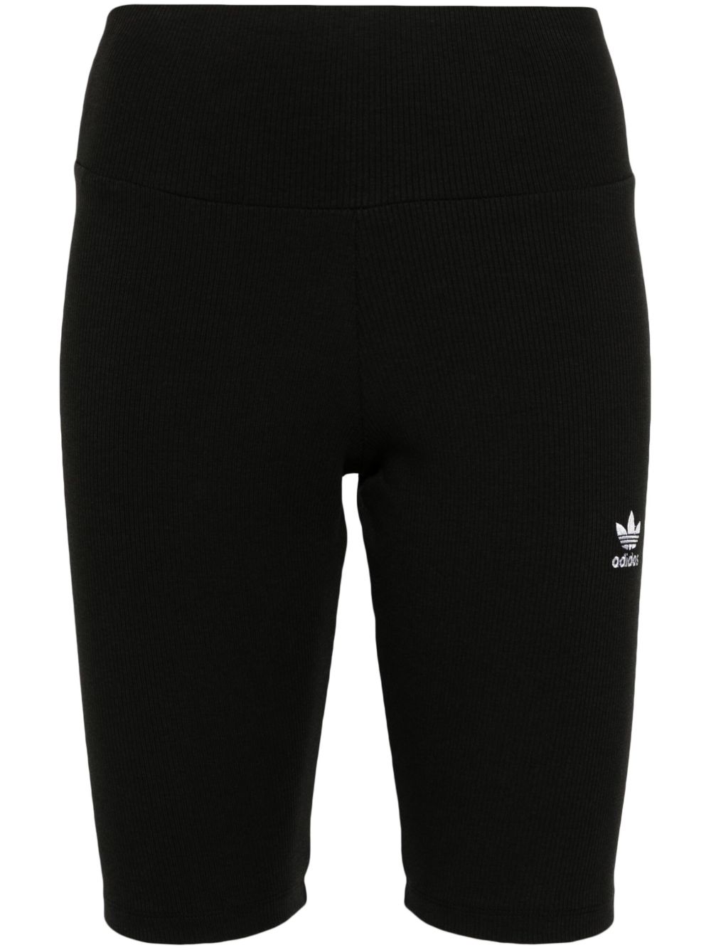 adidas Essentials 育克腰身骑行短裤 - 黑色