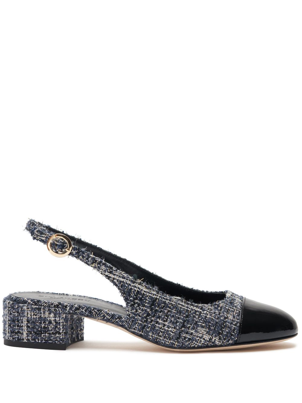 Scarosso Coco Blue Tweed 低跟鞋（3.5厘米） - 黑色