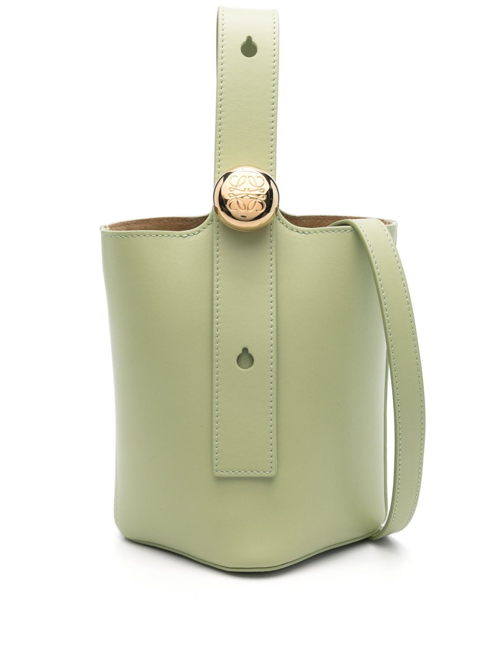 LOEWE Pebble 迷你水桶包 - 绿色