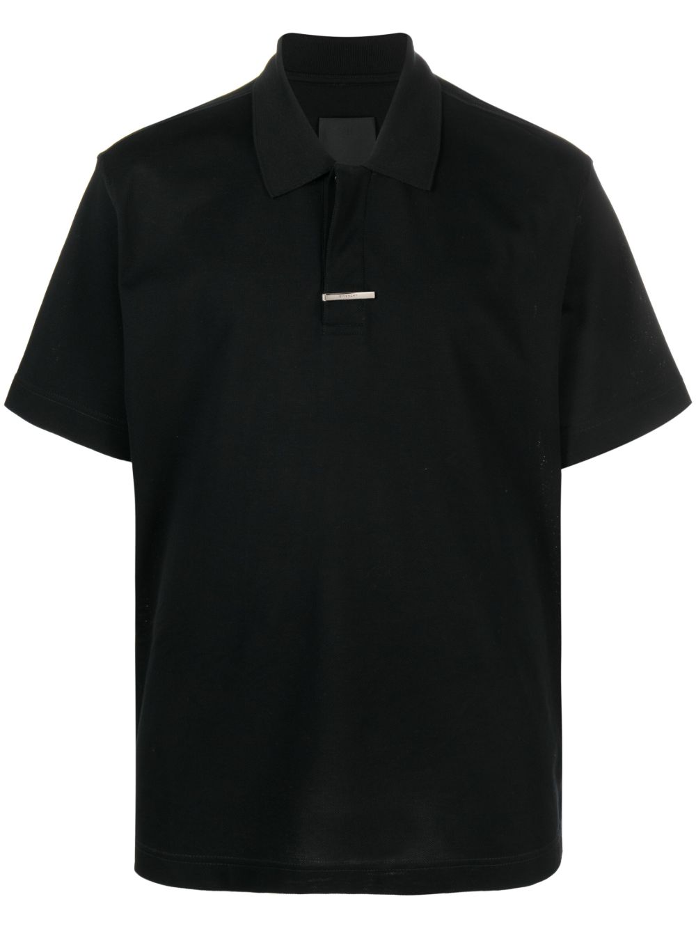Givenchy logo标牌棉polo衫 - 黑色