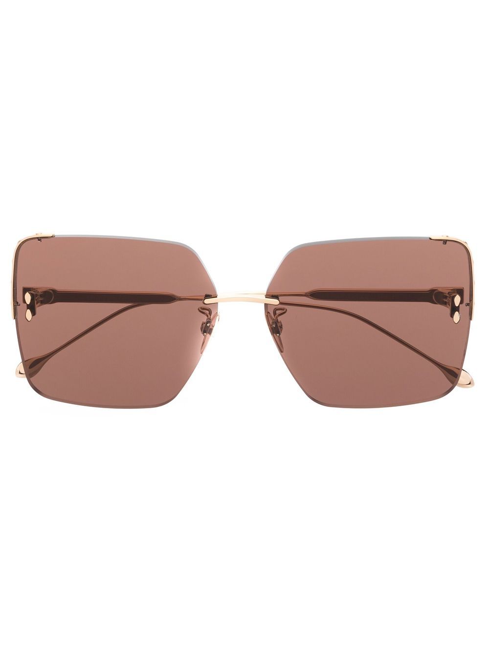 Isabel Marant Eyewear 方框太阳眼镜 - 金色