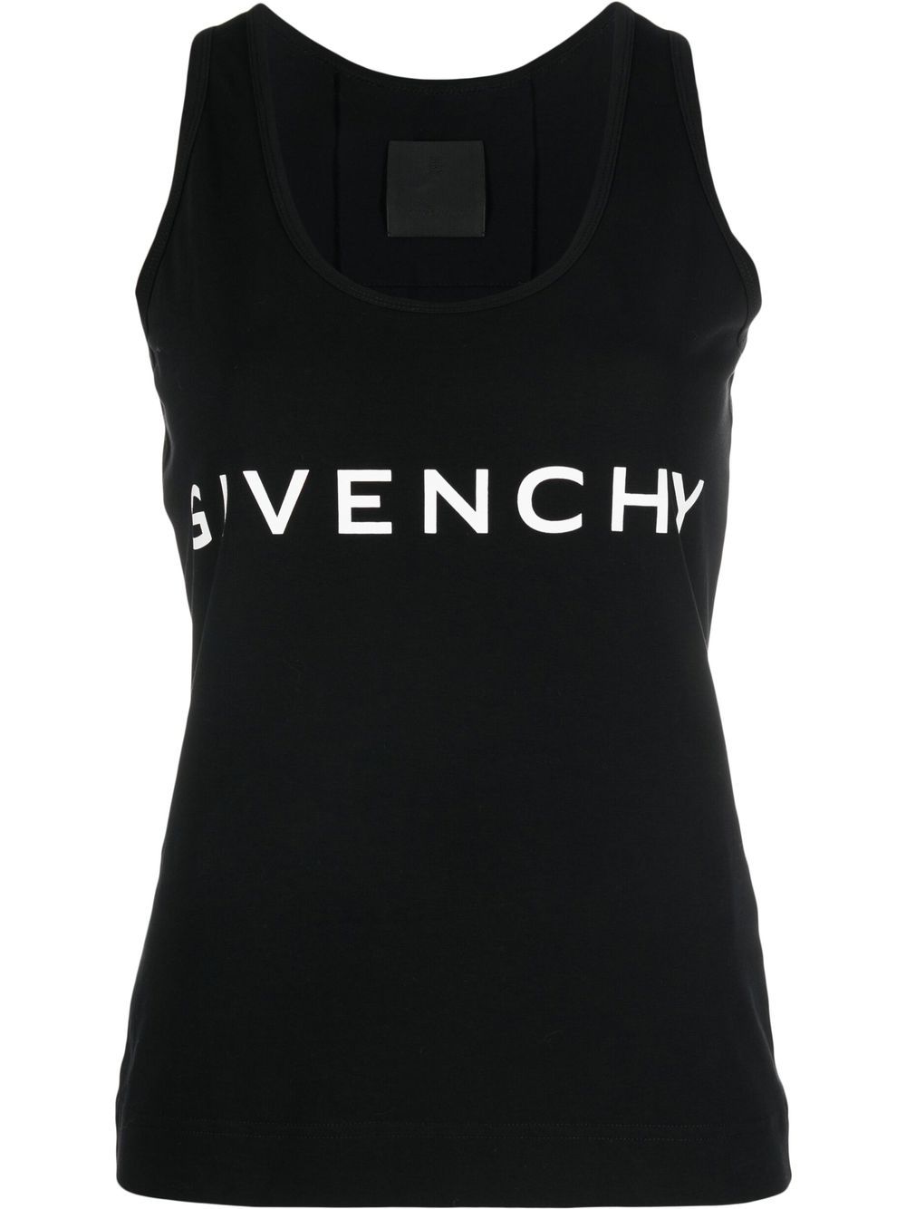 Givenchy logo印花无袖T恤 - 黑色