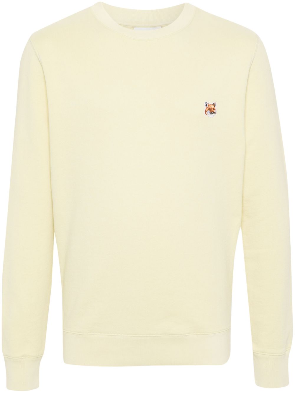 Maison Kitsuné 狐狸贴花棉卫衣 - 黄色