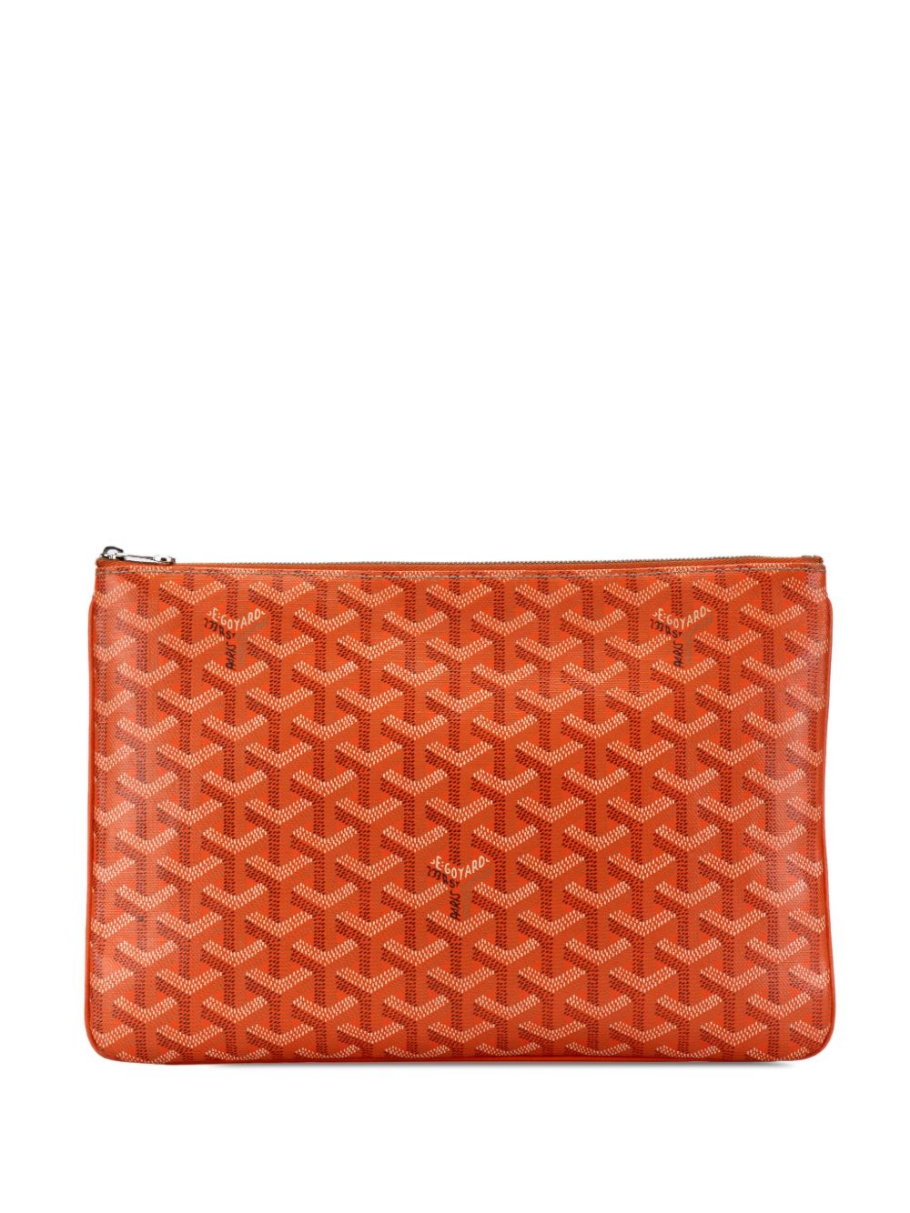 Goyard Pre-Owned Goyardine Senat MM 手拿包（2020年典藏款） - 橘色