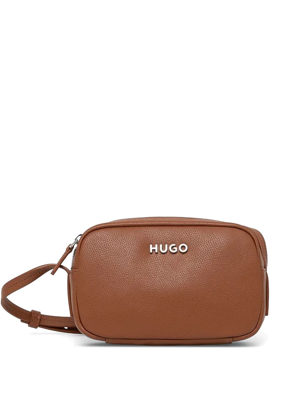 HUGO logo字母斜挎包 - 褐色