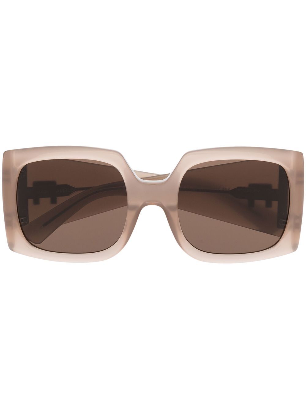 Ambush Eyewear Fhonix 超大镜框太阳眼镜 - 褐色