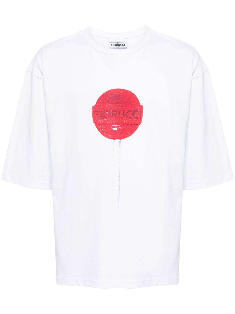 Fiorucci 棒棒糖logo棉T恤 - 白色