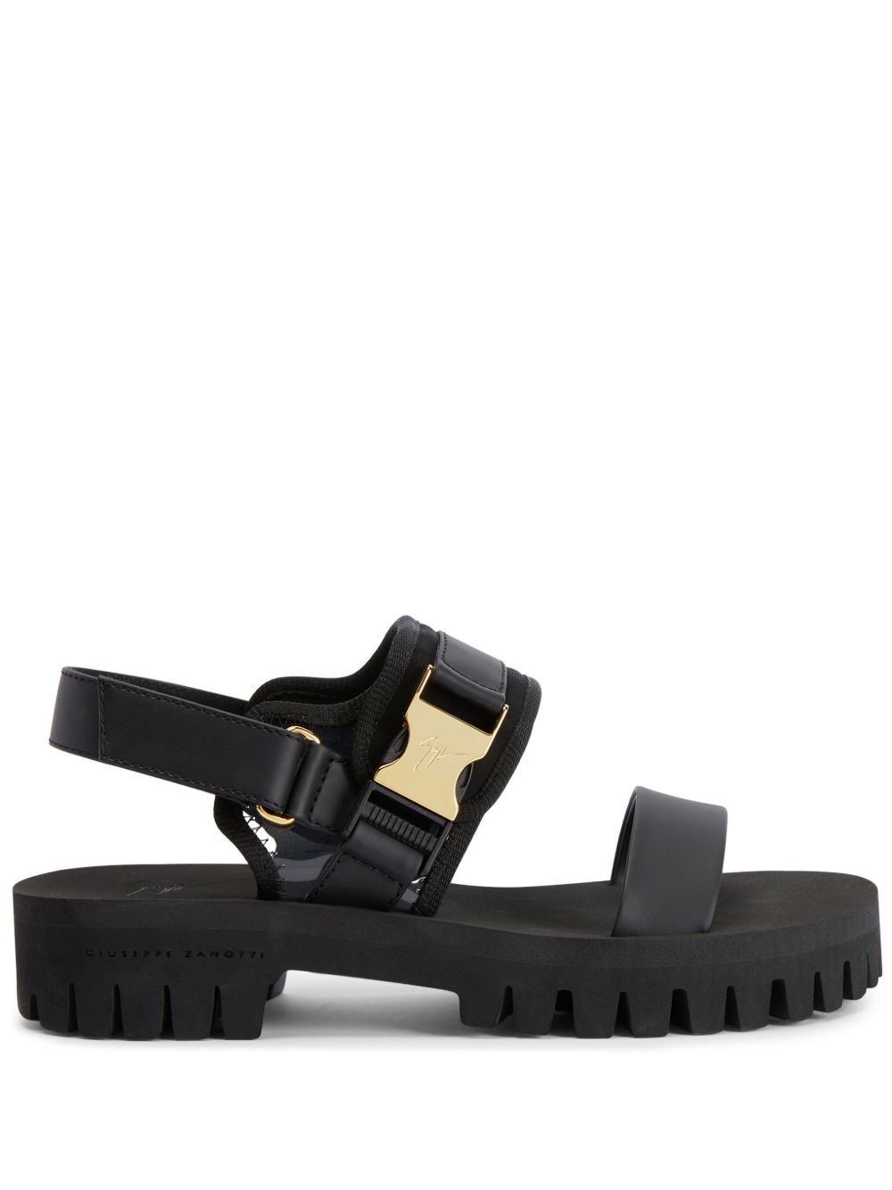 Giuseppe Zanotti Mederic 皮质凉鞋 - 黑色