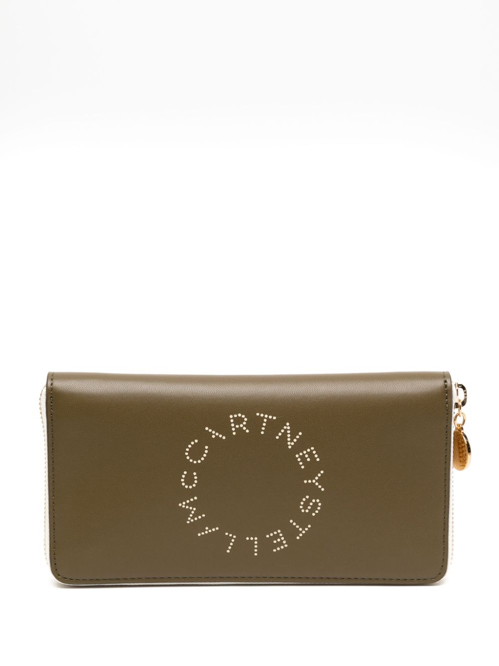Stella McCartney logo印花人造皮革钱包 - 绿色