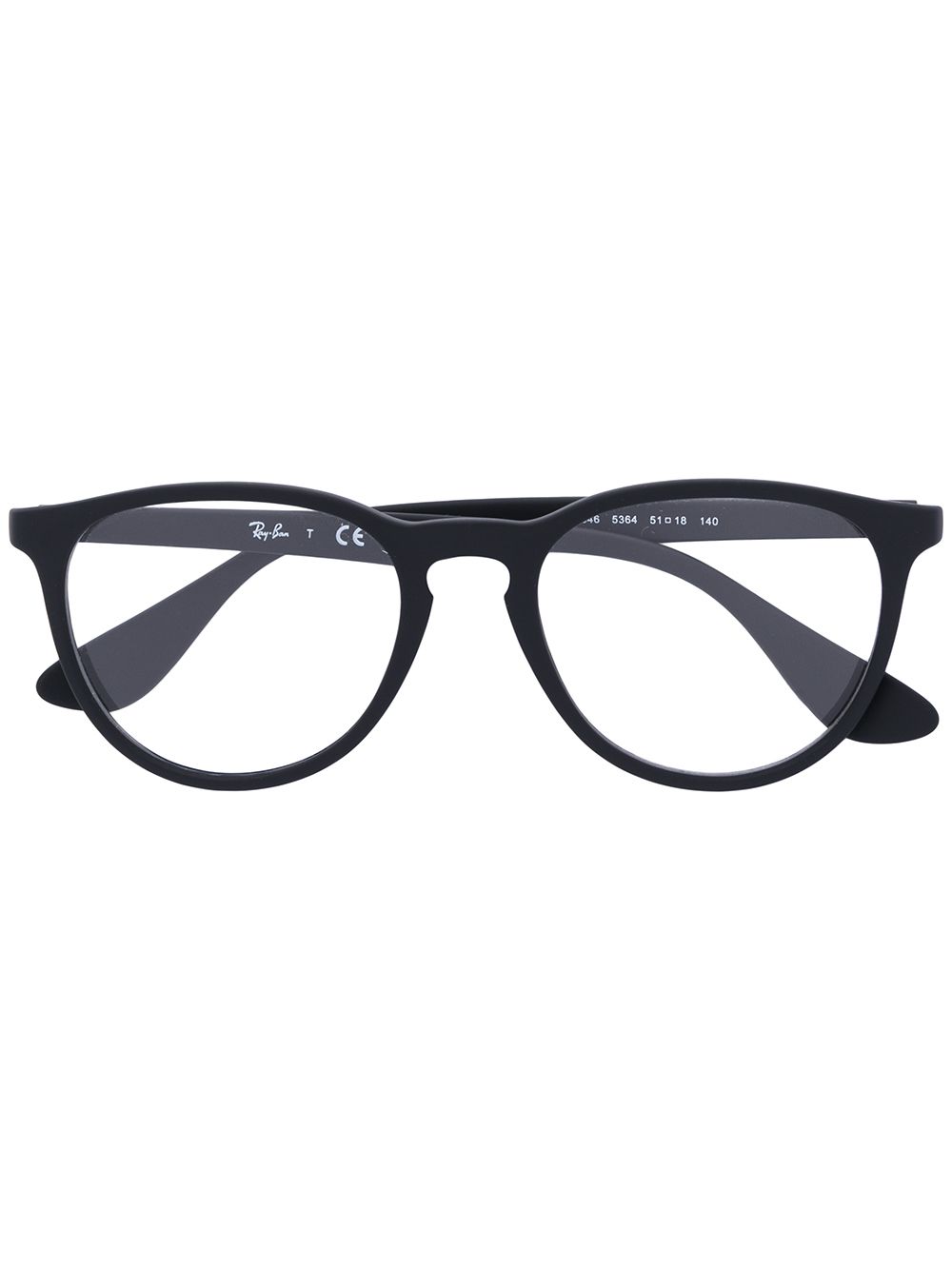 Ray-Ban 圆形框眼镜 - 黑色