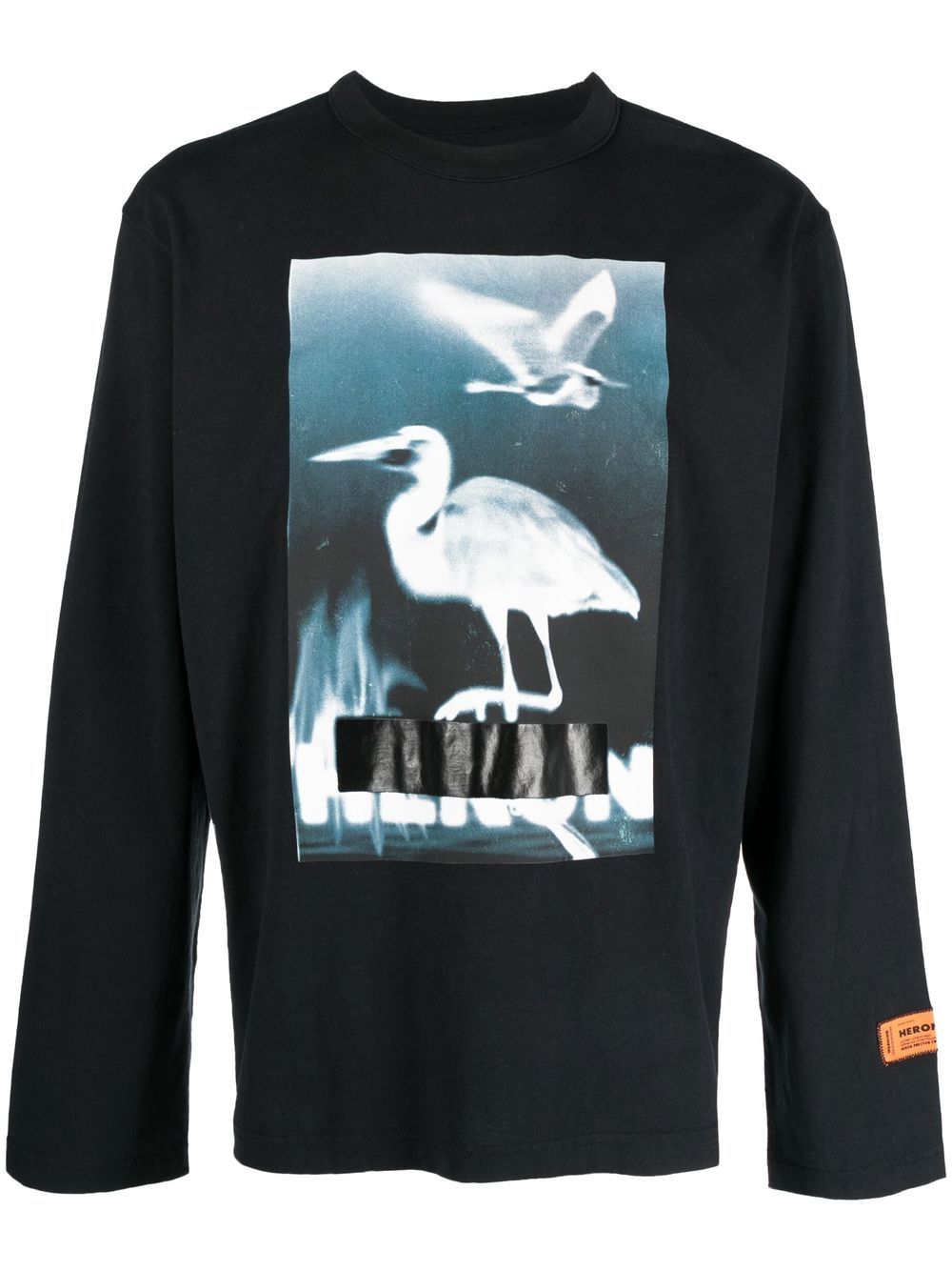 Heron Preston 图案印花长袖卫衣 - 黑色