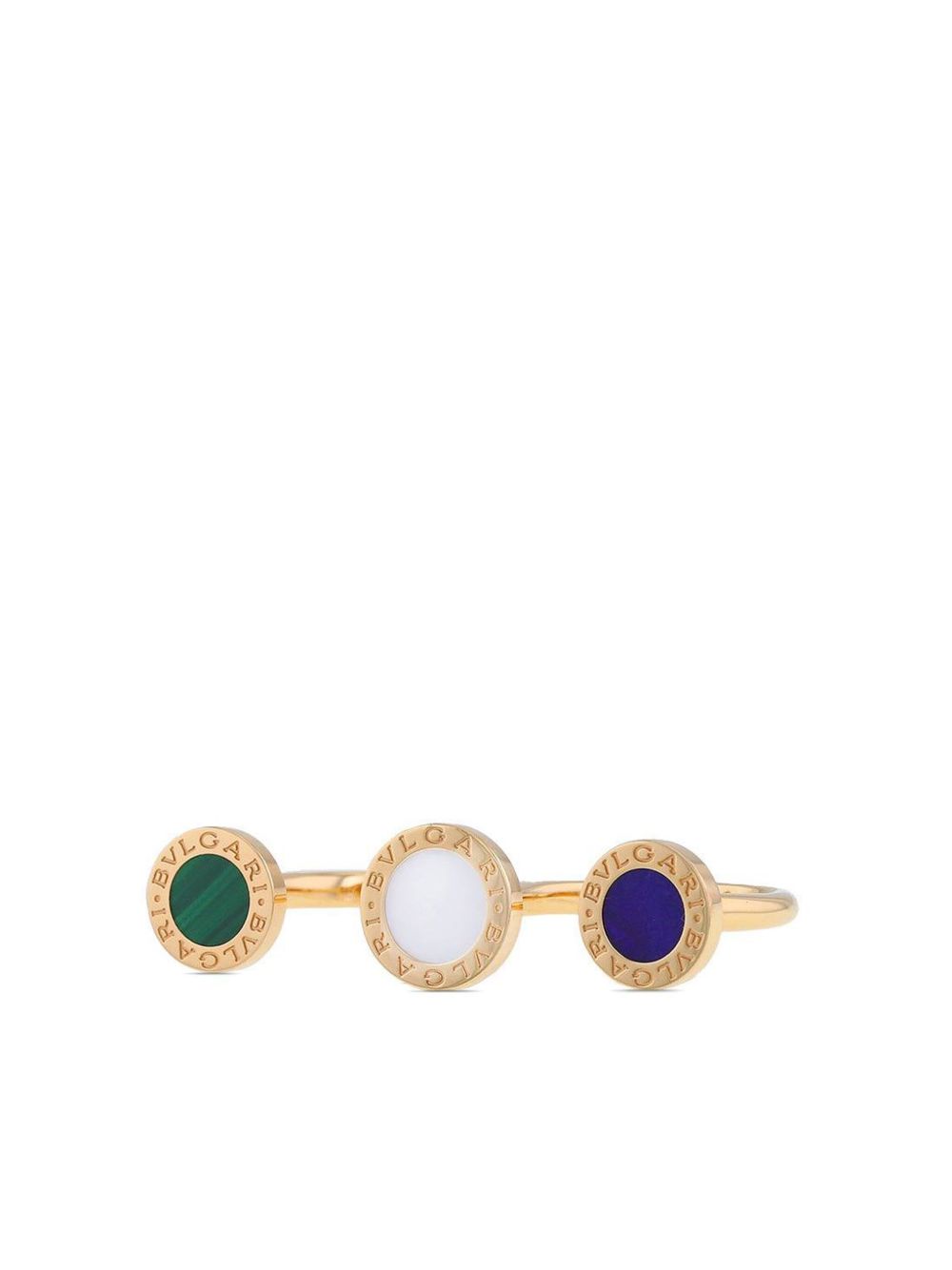 Bvlgari Pre-Owned 玫瑰金 Bulgari Bulgari Bulgari 多宝石指节环戒指（2010年代典藏款） - 金色