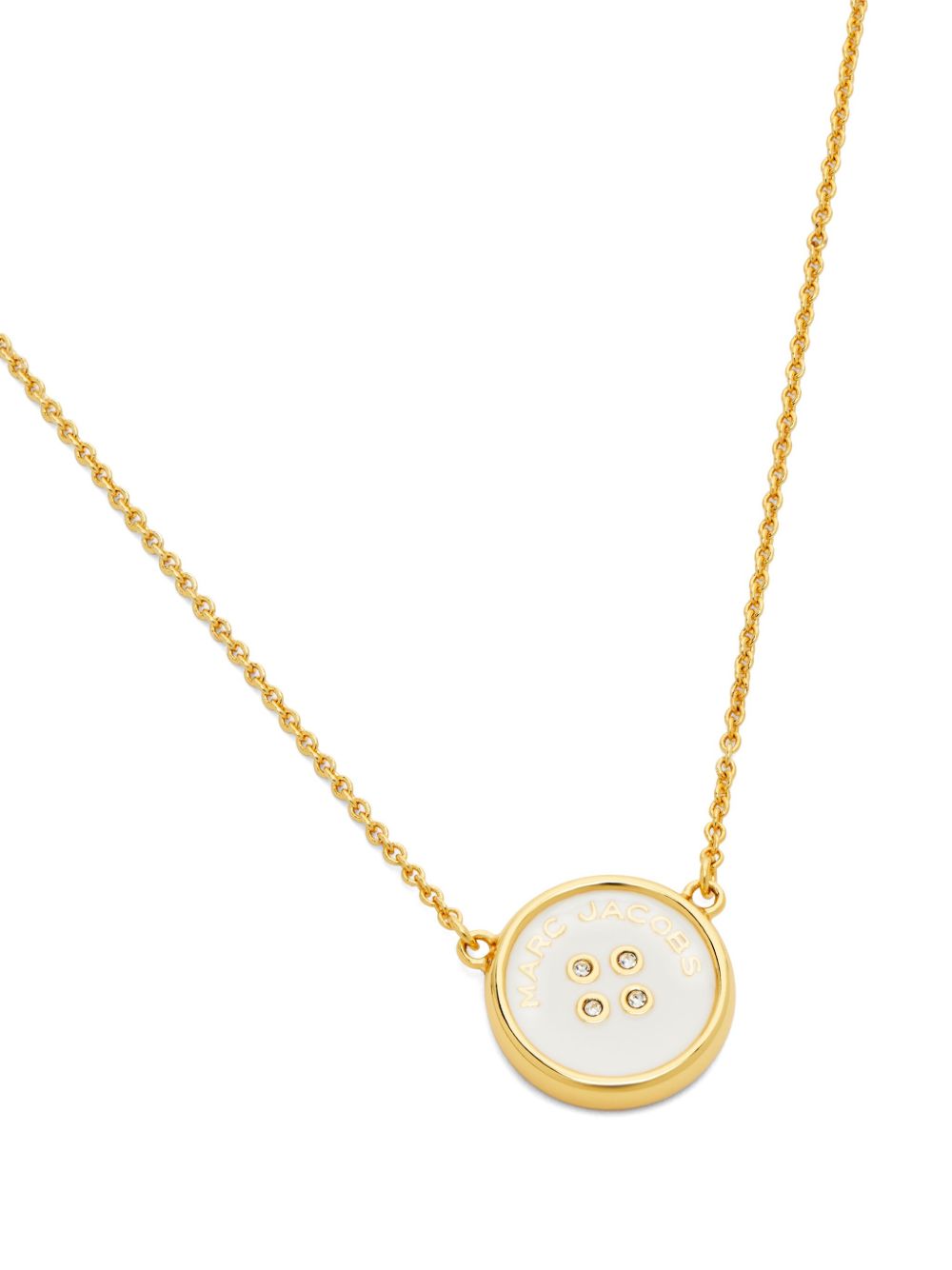 Marc Jacobs logo标牌吊饰项链 - 金色