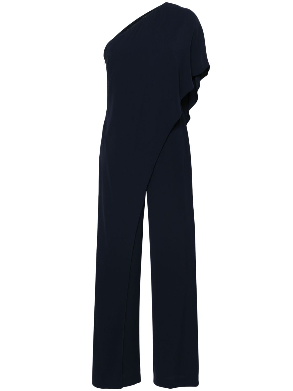 Lauren Ralph Lauren Cape Georgette 单肩连体长裤 - 蓝色