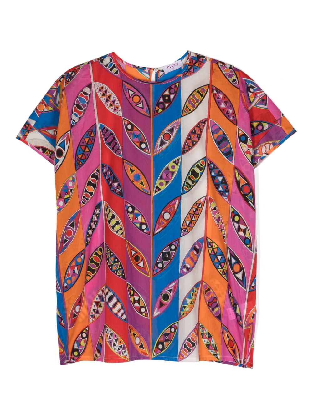 PUCCI Junior Girandole 印花棉连衣裙 - 紫色