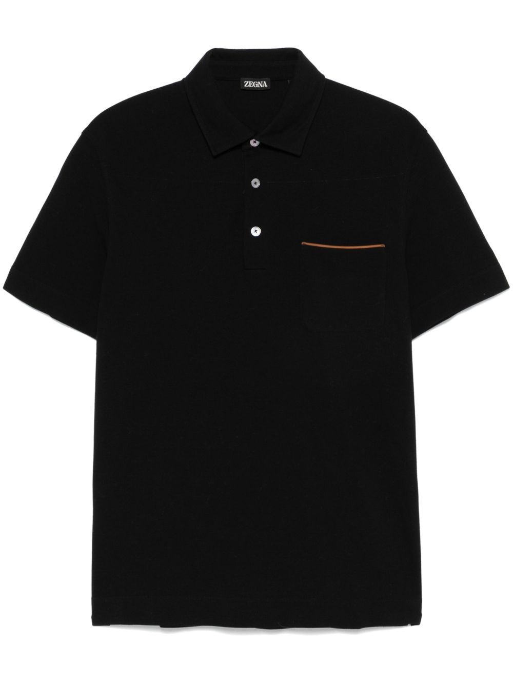 Zegna 棉polo衫 - 黑色
