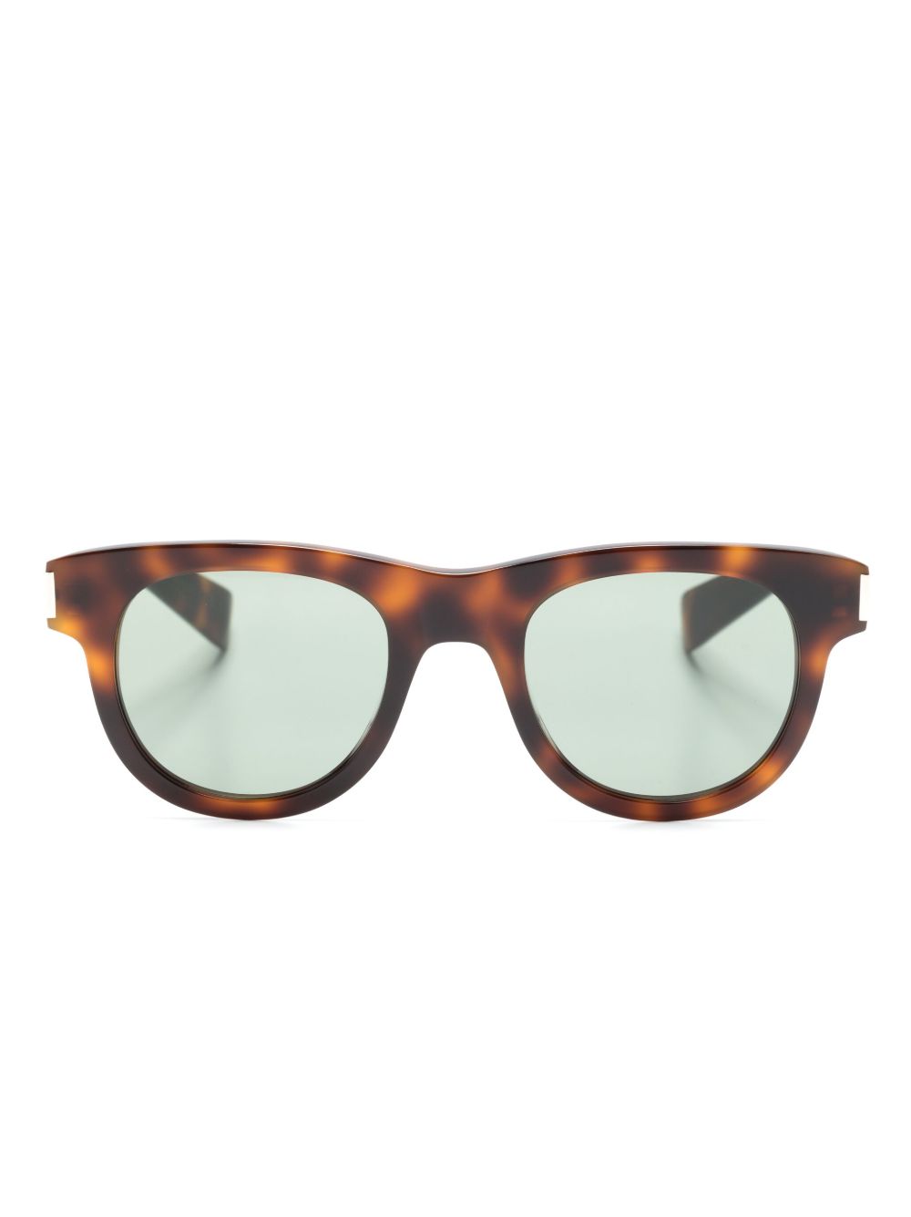 Saint Laurent Eyewear SL 571 圆框太阳眼镜 - 褐色